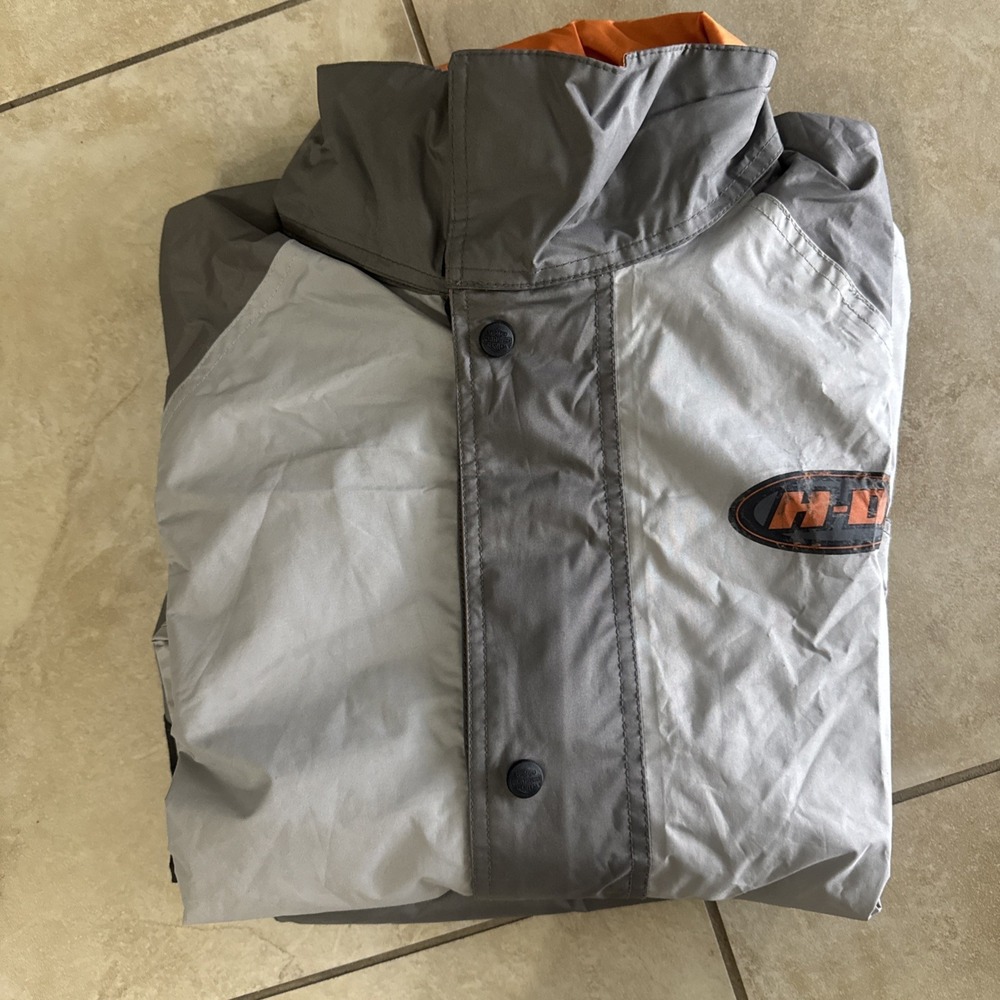 Large Harley-Davidson Reflective Rain Suit Jacket And Pants Waterproof Riding